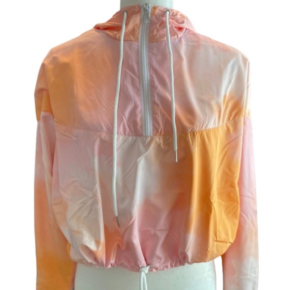 Oversize Cropped Cinchable Windbreaker Jacket Yoga Bitch NWT - Picture 7 of 7